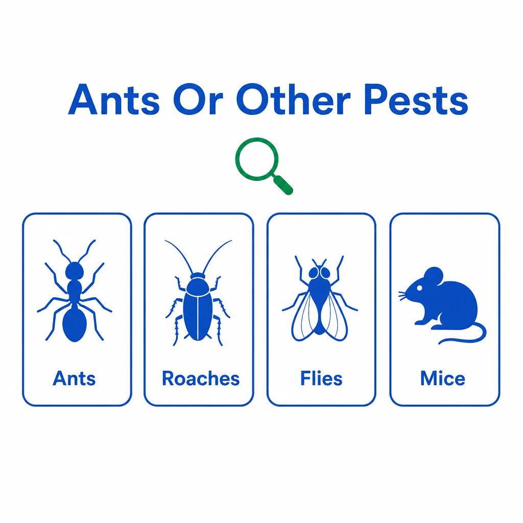 Graphic comparing ants with other common kitchen pests.